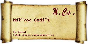 Móroc Csát névjegykártya